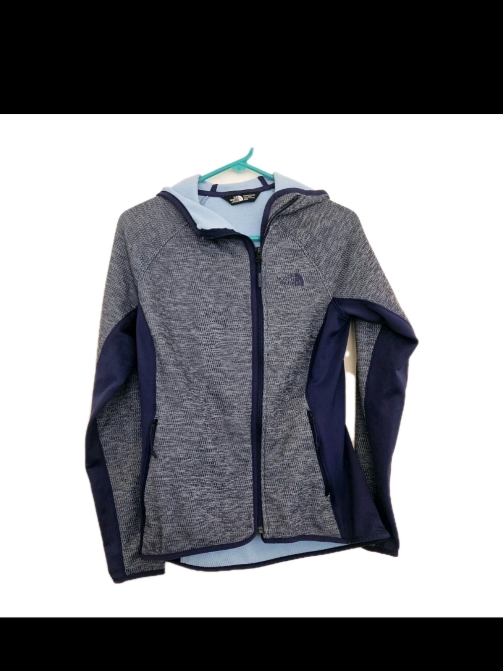 The North Face Arcata Hoodie Womens Medium Blue Heather Full Zip Fleece Jacket